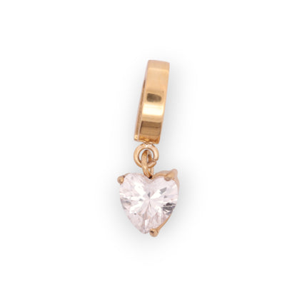 HEART BIRTHSTONE CHARM - DIAMOND (APRIL)