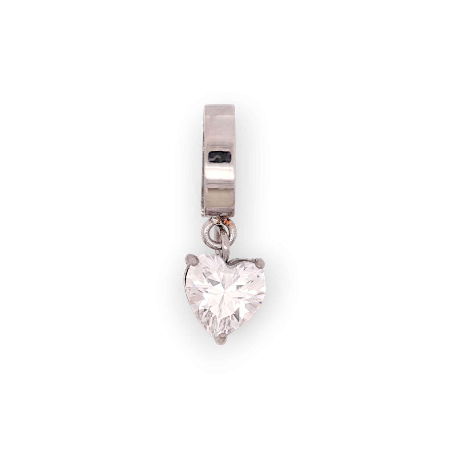 HEART BIRTHSTONE CHARM - DIAMOND (APRIL)