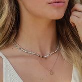 MICRO GEMSTONE NECKLACE - AMAZONITE - Inspiration Co.