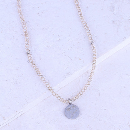 MICRO GEMSTONE NECKLACE - CHAMPAGNE CRYSTAL - Inspiration Co.
