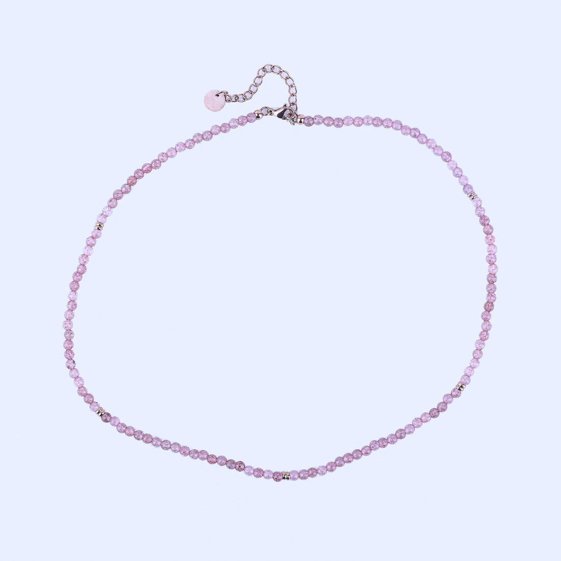 MICRO GEMSTONE NECKLACE - PINK QUARTZ - Inspiration Co.
