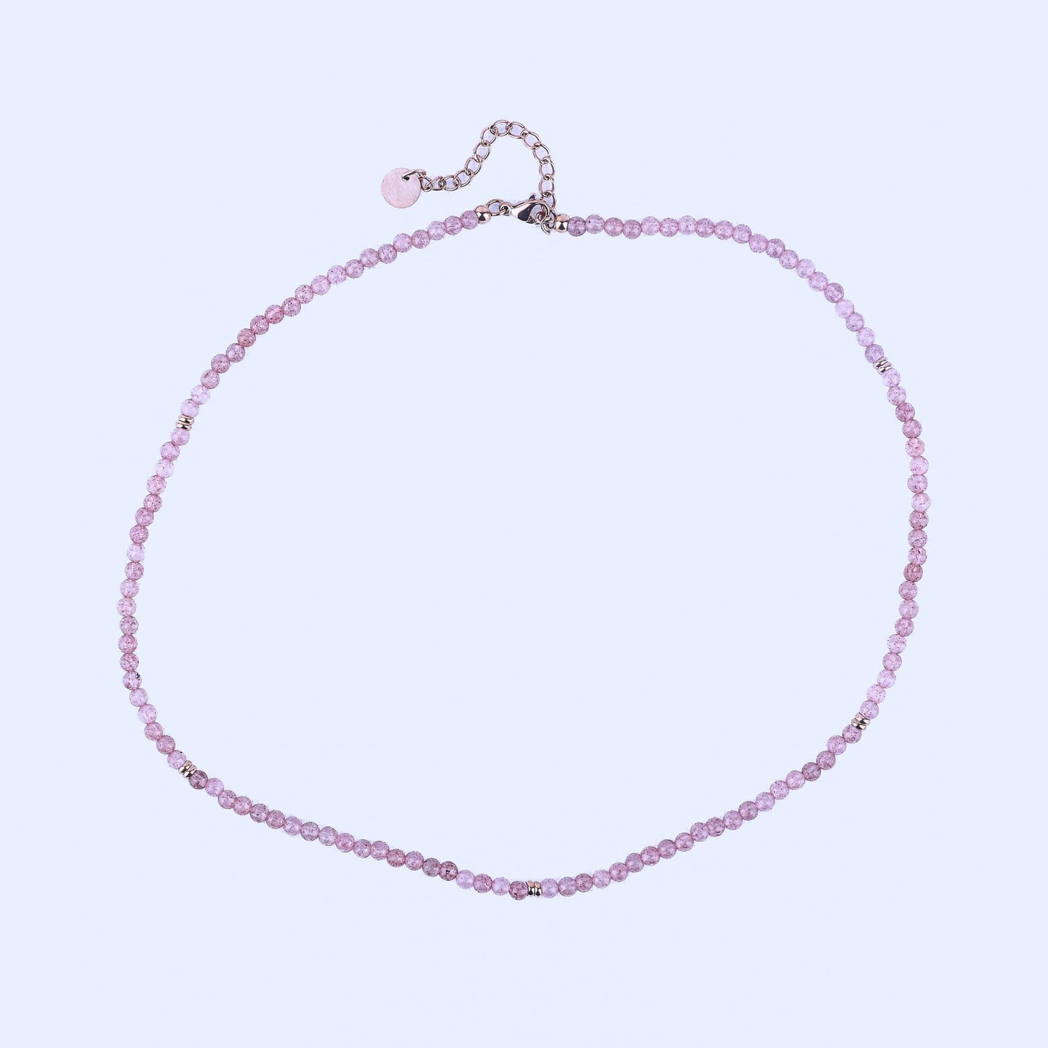 MICRO GEMSTONE NECKLACE - PINK QUARTZ - Inspiration Co.