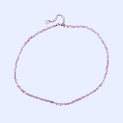 MICRO GEMSTONE NECKLACE - PINK QUARTZ - Inspiration Co.