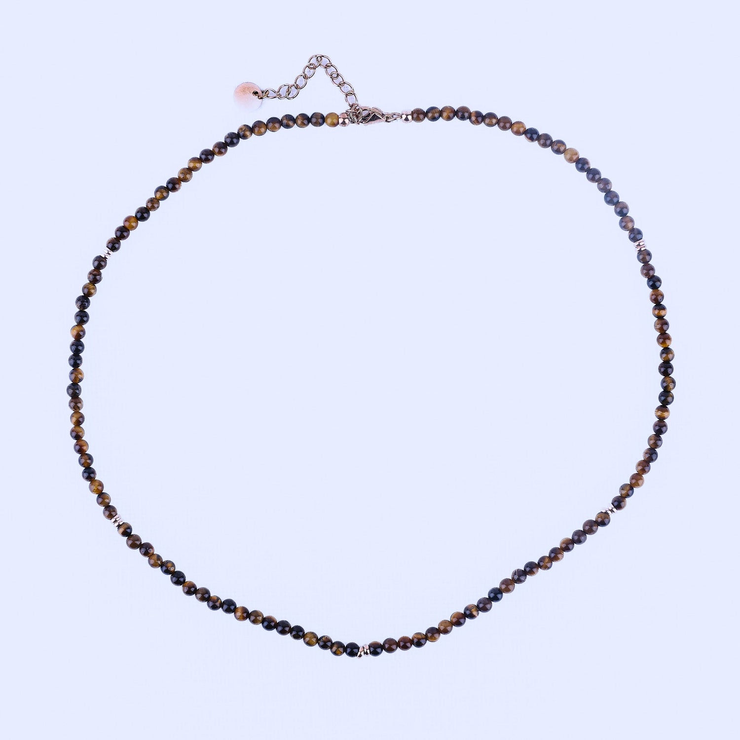 MICRO GEMSTONE NECKLACE - TIGER EYE - Inspiration Co.