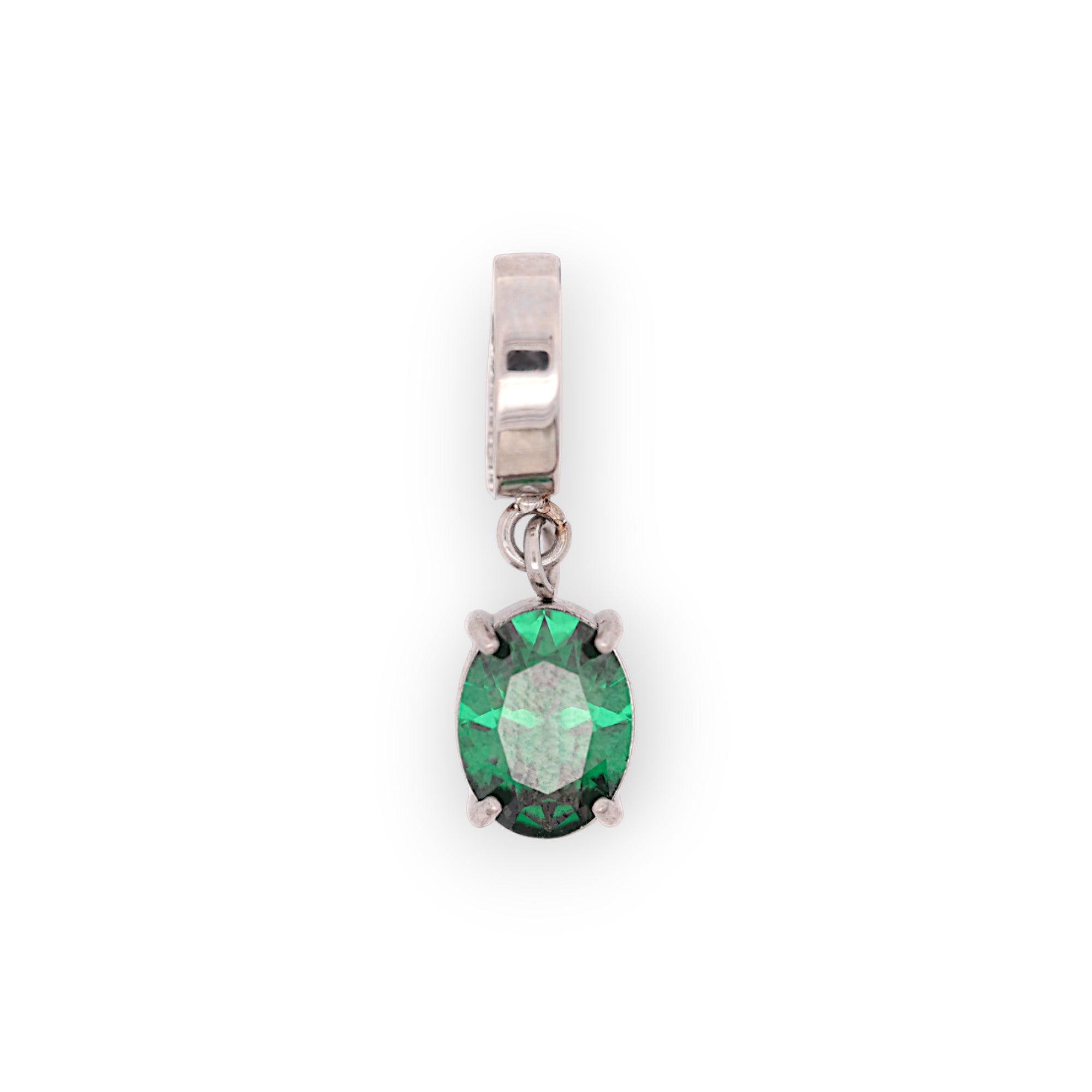 OVAL BIRTHSTONE CHARM - EMERALD (MAY)