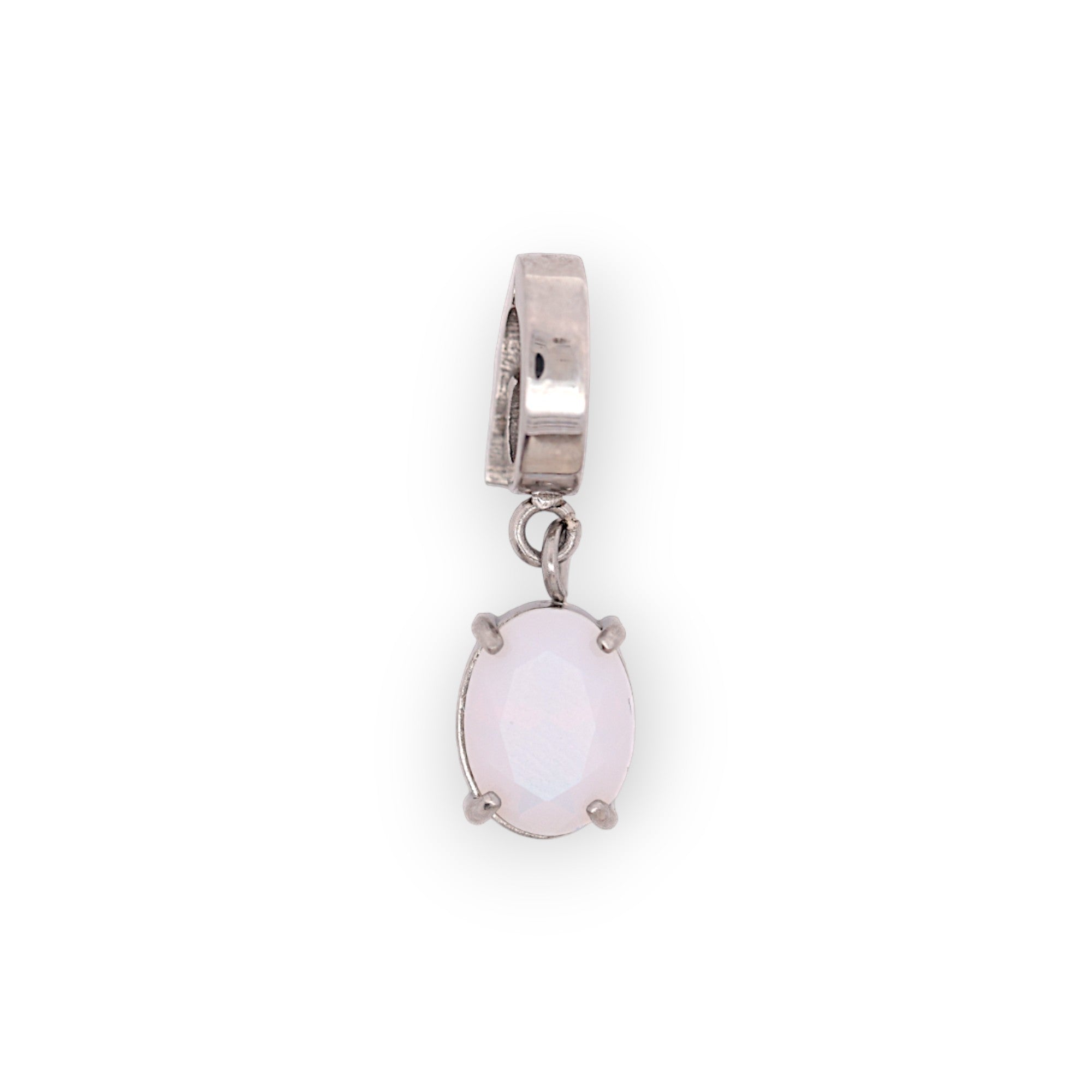 OVAL BIRTHSTONE CHARM - MOONSTONE (JUNE)