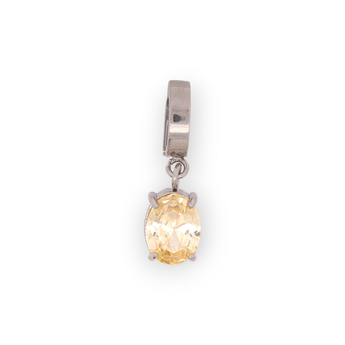 OVAL BIRTHSTONE CHARM - CITRINE (NOV)