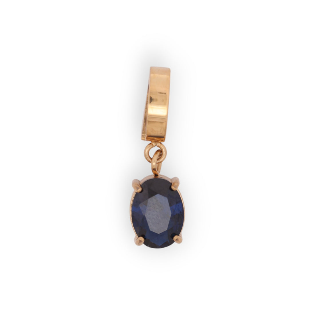 OVAL BIRTHSTONE CHARM - SAPPHIRE (SEPT)