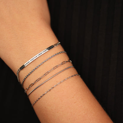 PAPERCLIP ACCENT CHAIN BRACELET - Inspiration Co.