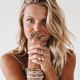 Pink Quartz Teardrop Ring - Inspiration Co.
