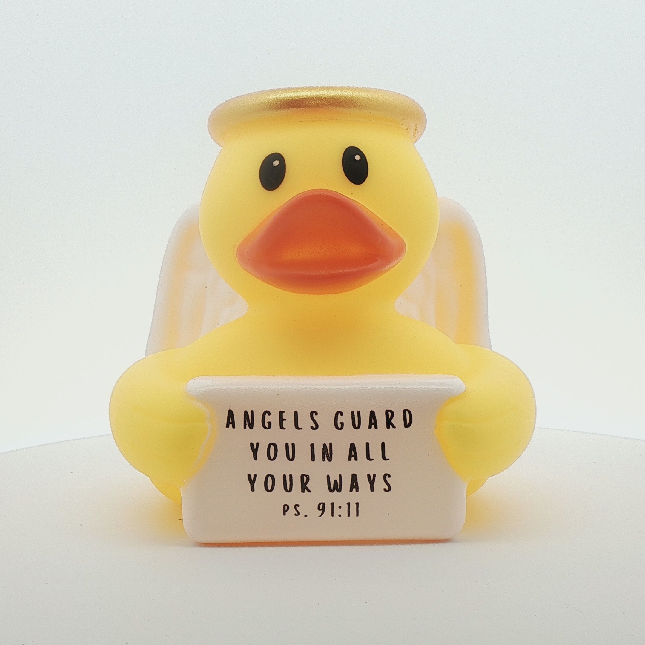 ANGELS GUARD YOU IN ALL YOUR WAYS  PS. 91:11 - Halo Guardian Angel Duck (Collector&