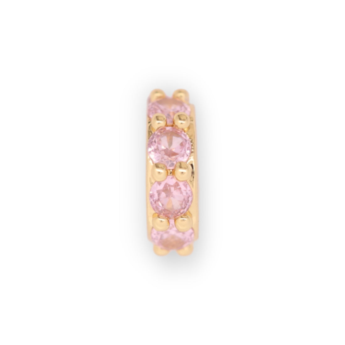 HALO BIRTHSTONE CHARM - PINK QUARTZ (OCT)
