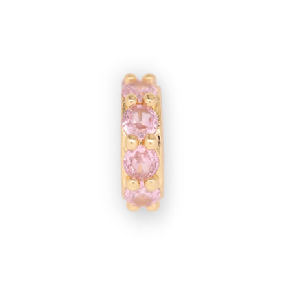 HALO BIRTHSTONE CHARM - PINK QUARTZ (OCT)