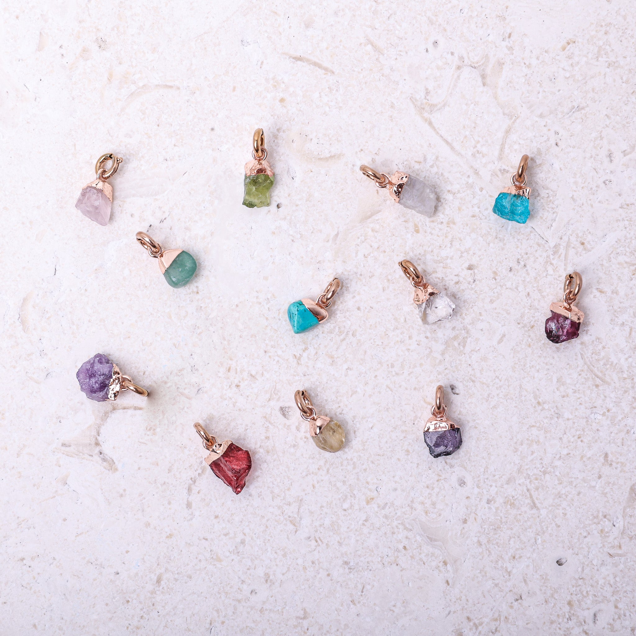 Ruby(JULY) Raw Birthstone Charm - Inspiration Co.