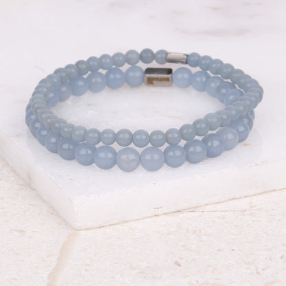 ACCENT BRACELET - BLUE ANGELITE - Inspiration Co.