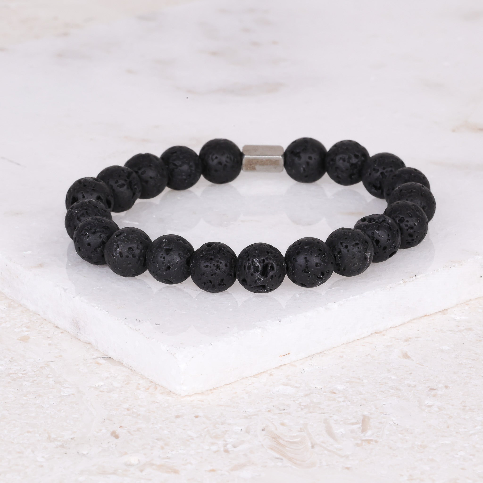 Buy Mewow Trends Black and White Lava Bead Matte Stones Bracelet For Men  And Women (Pack Of 2) Online at Best Prices in India - JioMart.