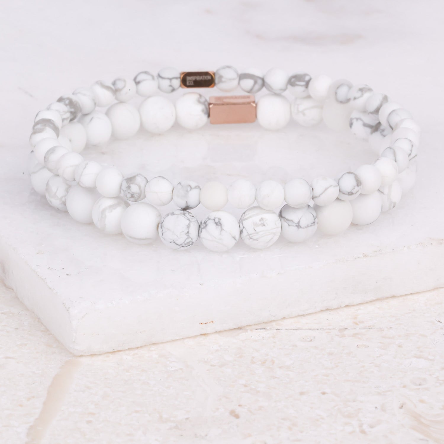 ACCENT BRACELET - MARBLE HOWLITE - Inspiration Co.