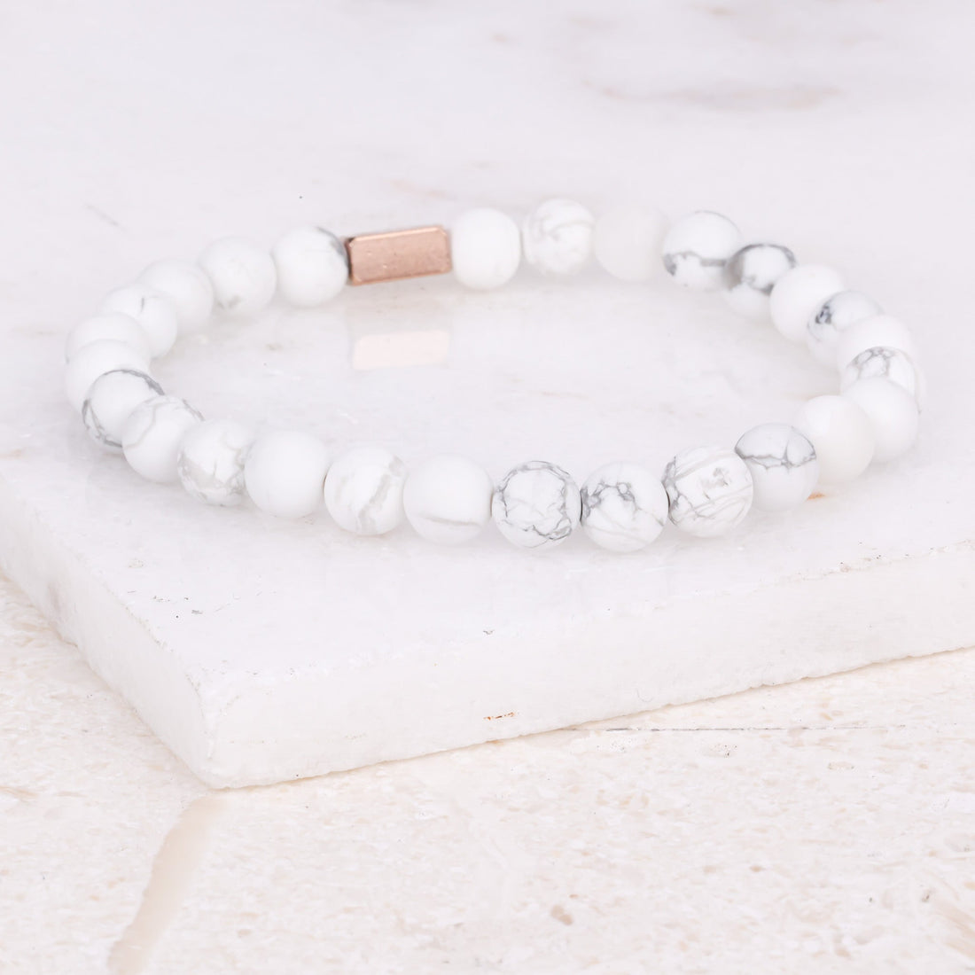 ACCENT BRACELET - MARBLE HOWLITE - Inspiration Co.