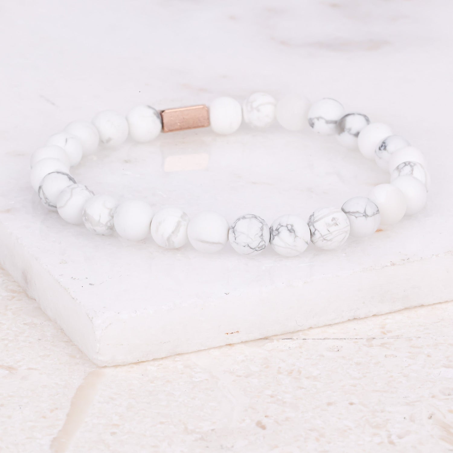 ACCENT BRACELET - MARBLE HOWLITE - Inspiration Co.