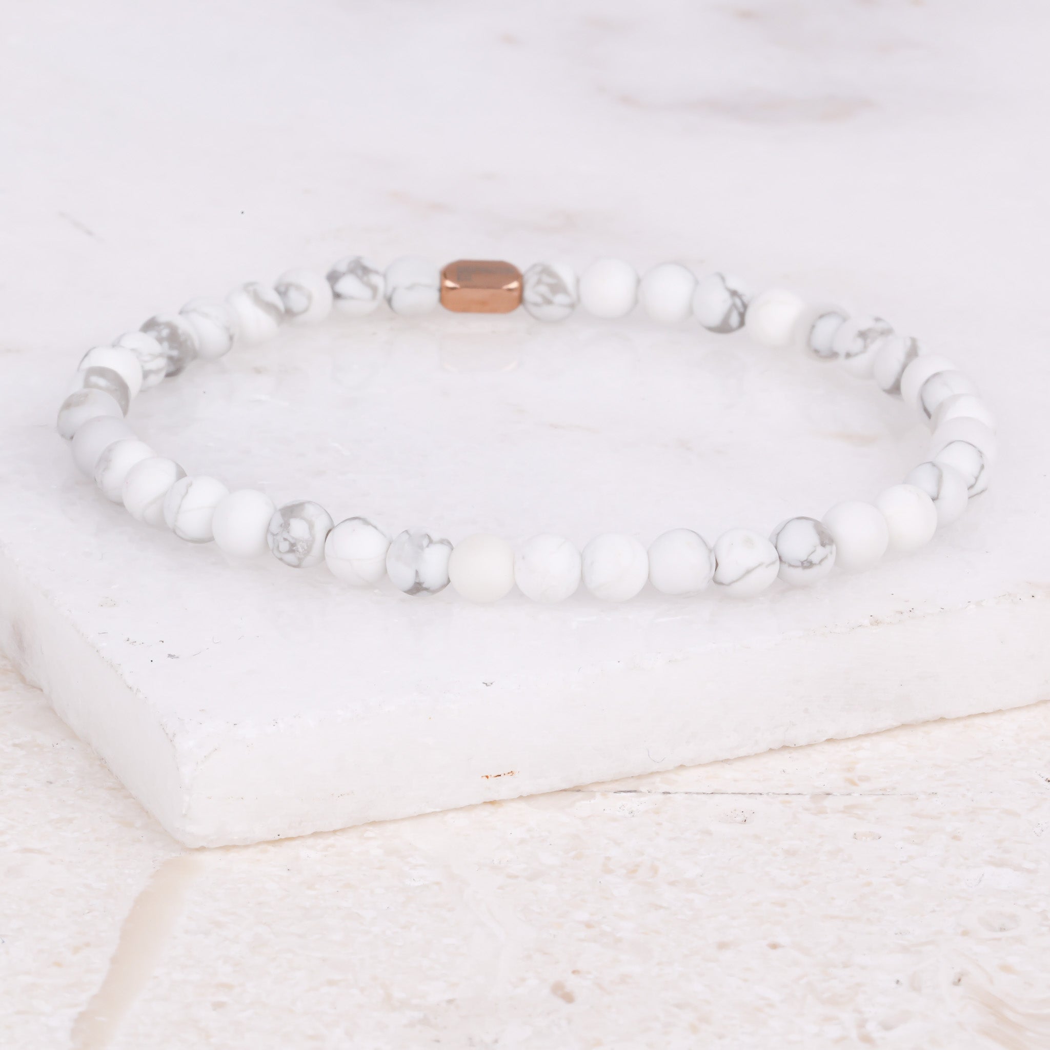 ACCENT BRACELET - MARBLE HOWLITE - Inspiration Co.