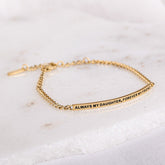 ALWAYS MY DAUGHTER, FOREVER MY FRIEND - DAINTY CHAIN BRACELET - Inspiration Co.