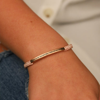 ALWAYS MY DAUGHTER, FOREVER MY FRIEND ROPE BRACELET - Inspiration Co.