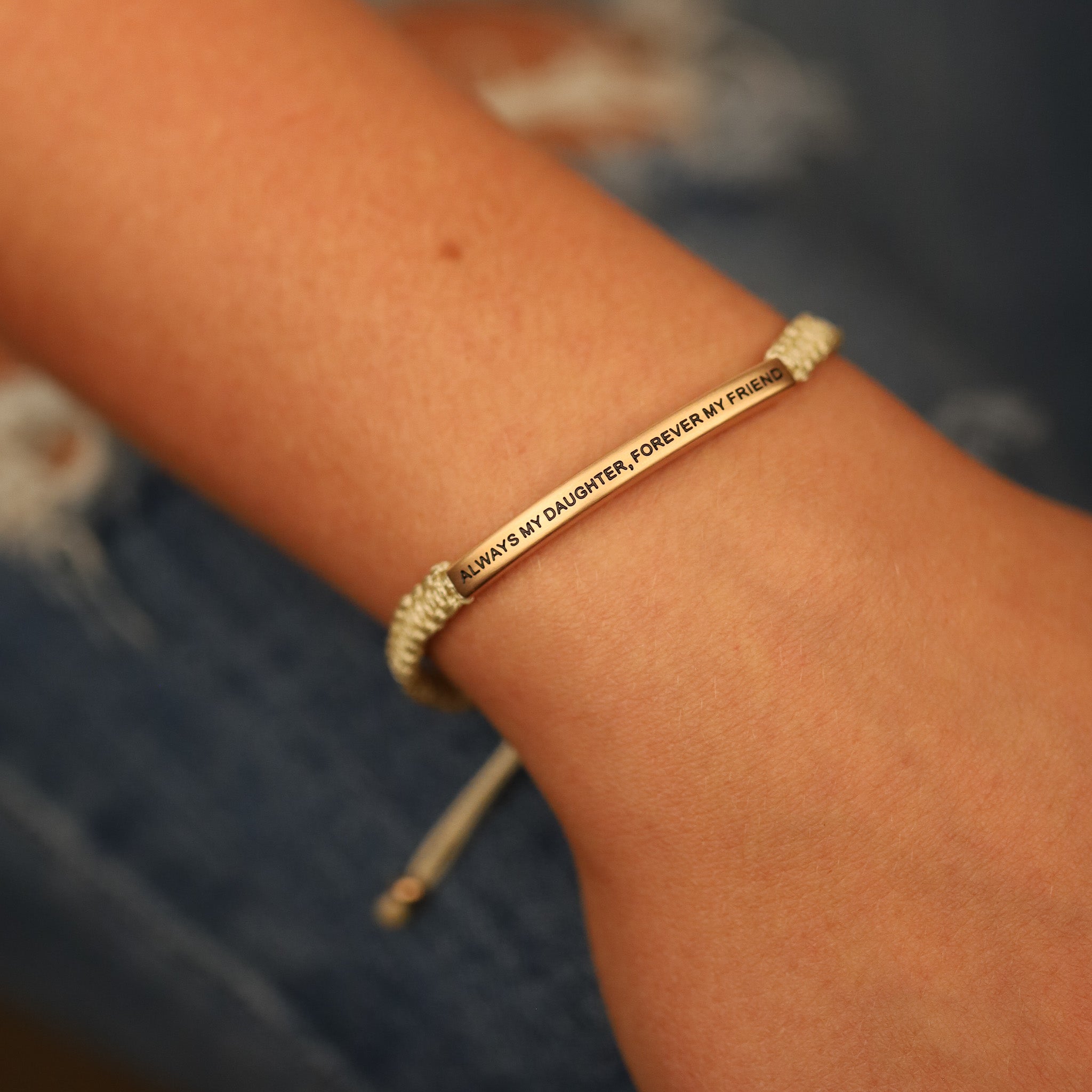 ALWAYS MY DAUGHTER, FOREVER MY FRIEND ROPE BRACELET - Inspiration Co.