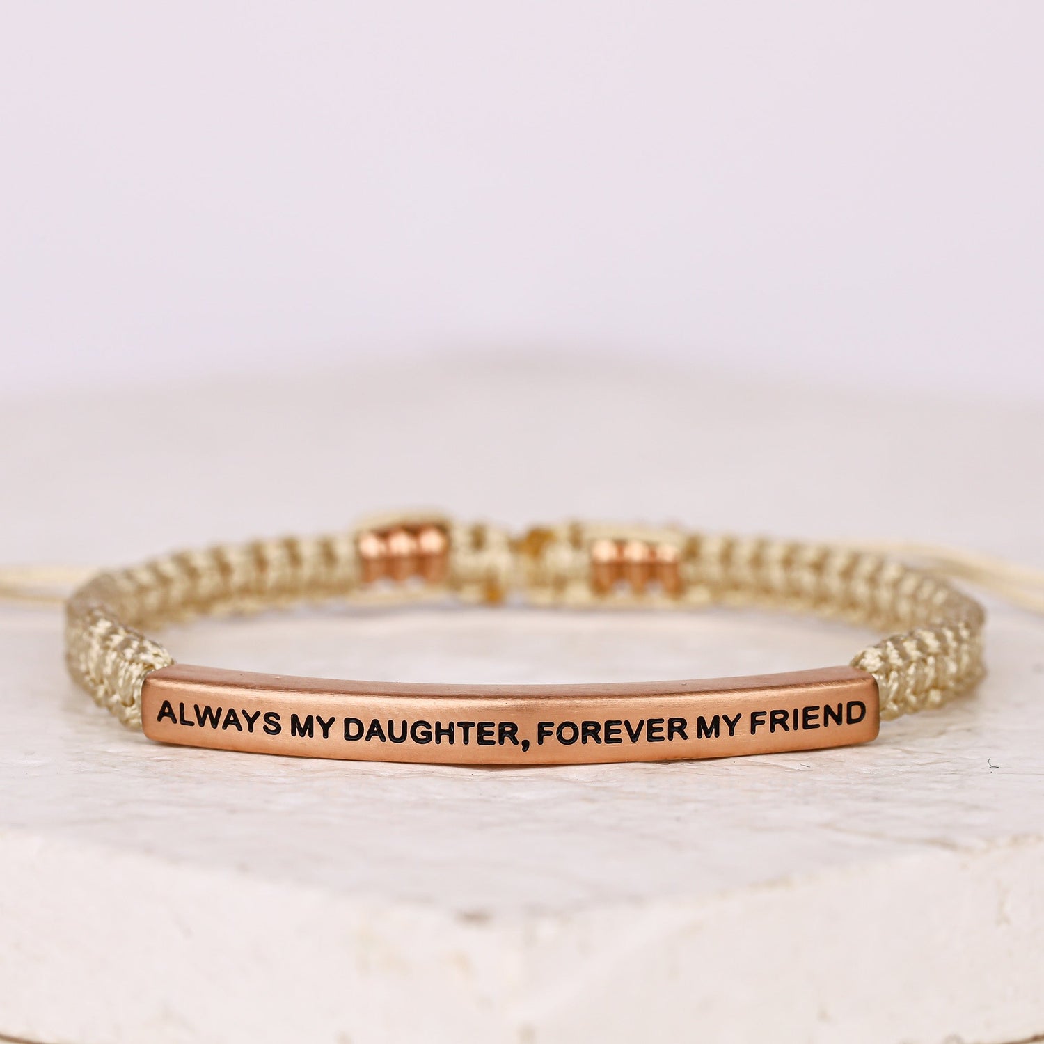 ALWAYS MY DAUGHTER, FOREVER MY FRIEND ROPE BRACELET - Inspiration Co.