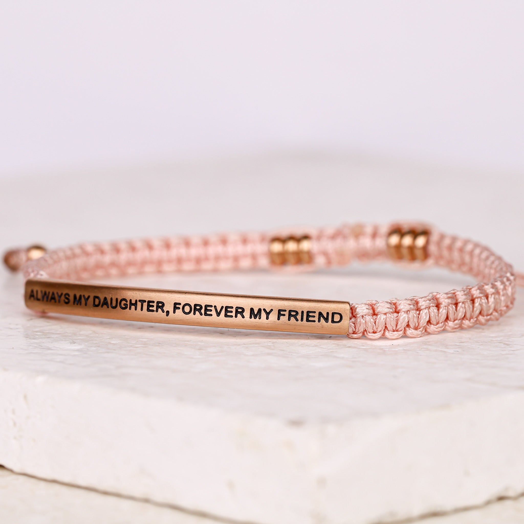 ALWAYS MY DAUGHTER, FOREVER MY FRIEND ROPE BRACELET - Inspiration Co.