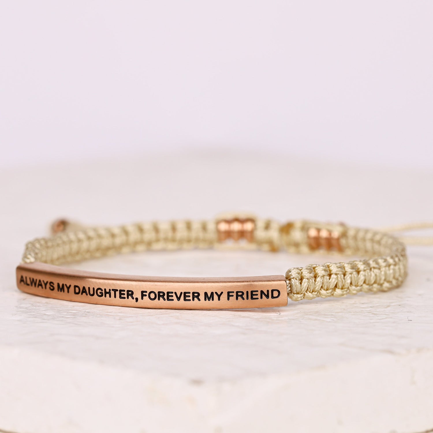 ALWAYS MY DAUGHTER, FOREVER MY FRIEND ROPE BRACELET - Inspiration Co.