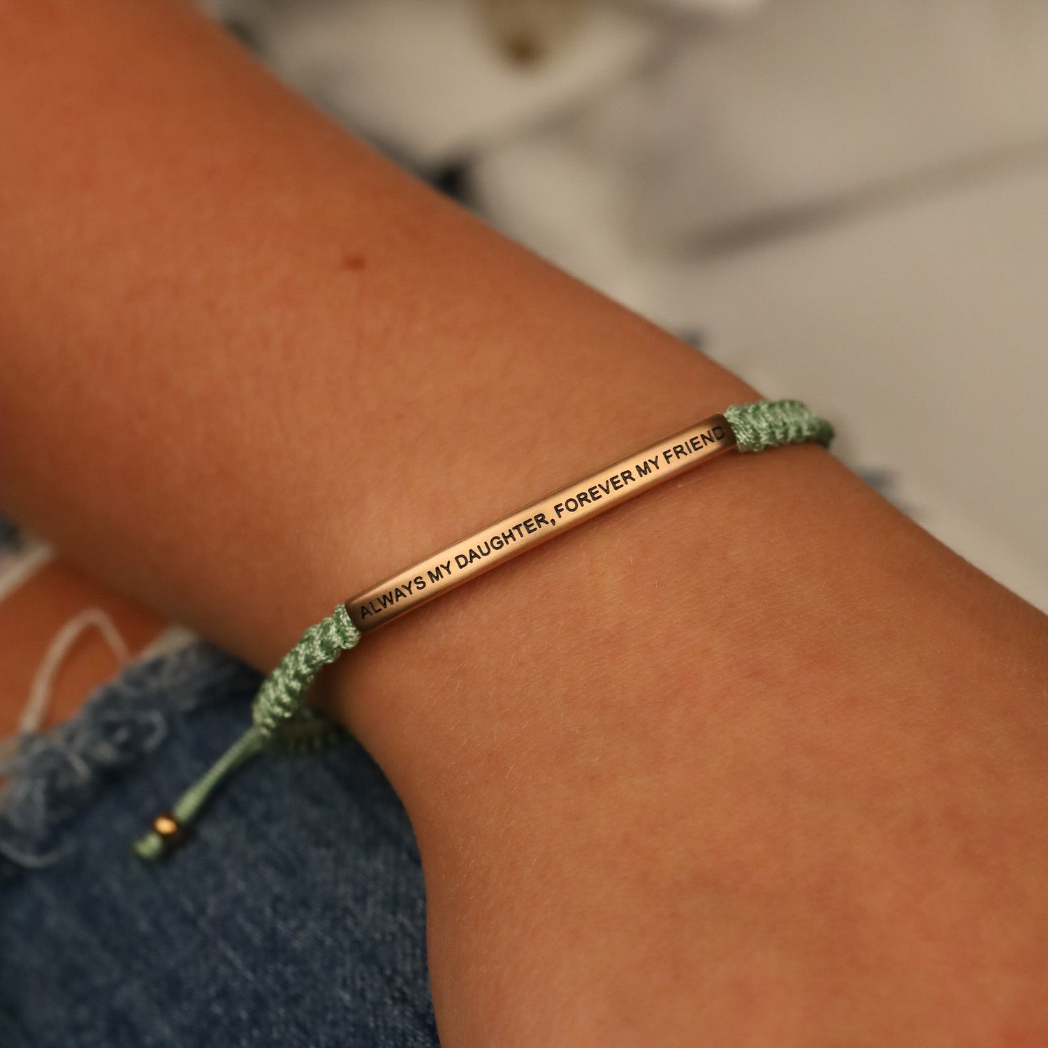 ALWAYS MY DAUGHTER, FOREVER MY FRIEND ROPE BRACELET - Inspiration Co.