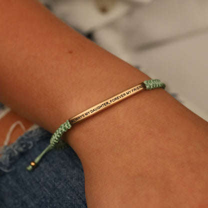 ALWAYS MY DAUGHTER, FOREVER MY FRIEND ROPE BRACELET - Inspiration Co.