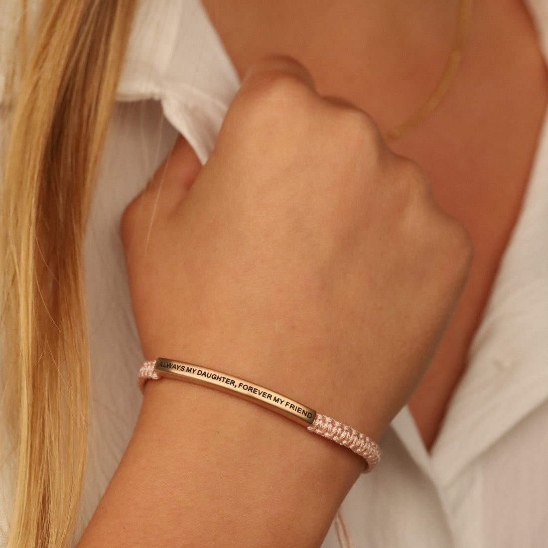 ALWAYS MY DAUGHTER, FOREVER MY FRIEND ROPE BRACELET - Inspiration Co.