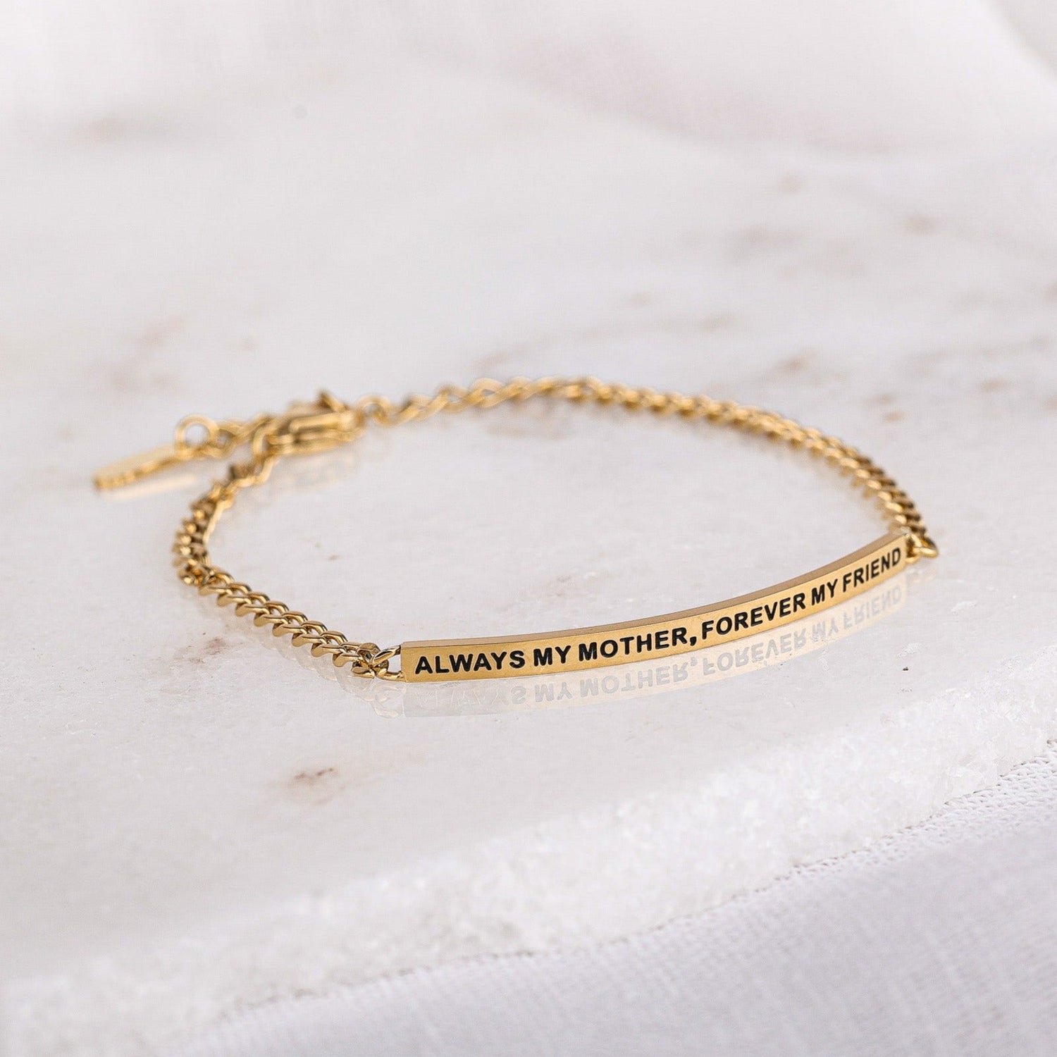 ALWAYS MY MOTHER, FOREVER MY FRIEND - DAINTY CHAIN BRACELET - Inspiration Co.