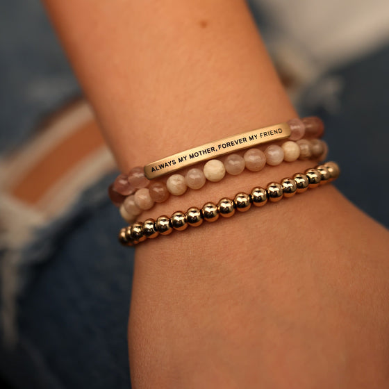 ALWAYS MY MOTHER MULTI STONE GIFT SET - PINK & SUNSTONE - Inspiration Co.
