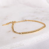 BE STRONG AND COURAGOUS FOR I AM WITH YOU- DAINTY CHAIN BRACELET - Inspiration Co.