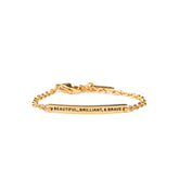 BEAUTIFUL, BRILLIANT & BRAVE - KIDS CHAIN BRACELET - Inspiration Co.