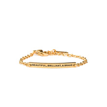  BEAUTIFUL, BRILLIANT & BRAVE - KIDS CHAIN BRACELET - Inspiration Co.