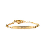 BEAUTIFUL GIRL, YOU WERE MADE TO DO GREAT THINGS - KIDS CHAIN BRACELET - Inspiration Co.