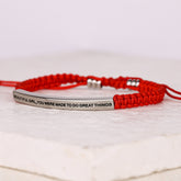 BEAUTIFUL GIRL, YOU WERE MADE TO DO GREAT THINGS ROPE BRACELET - Inspiration Co.