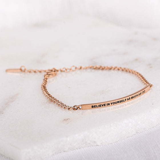 BELIEVE IN YOURSELF AS MUCH AS I DO- DAINTY CHAIN BRACELET - Inspiration Co.
