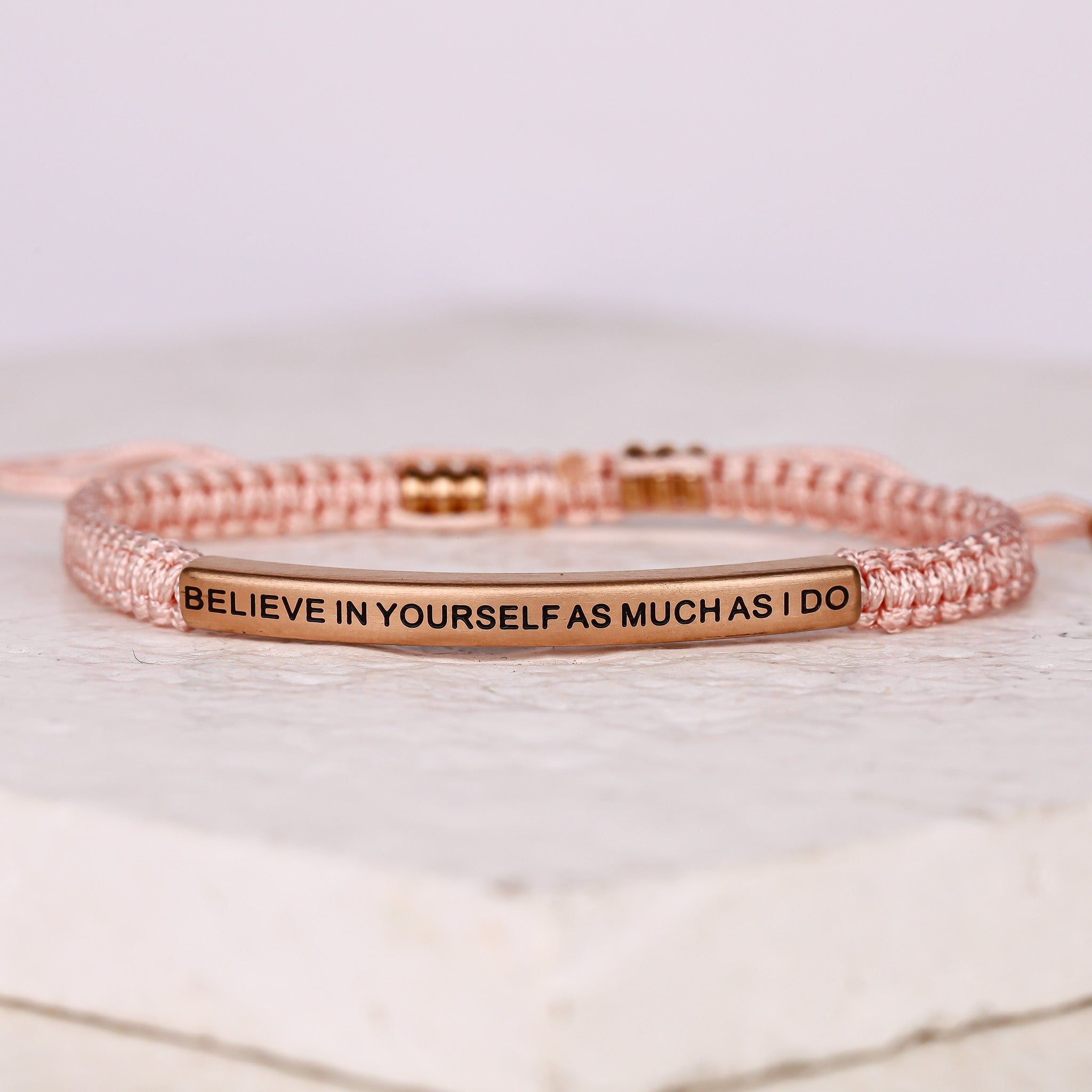 BELIEVE IN YOURSELF AS MUCH AS I DO ROPE BRACELET - Inspiration Co.