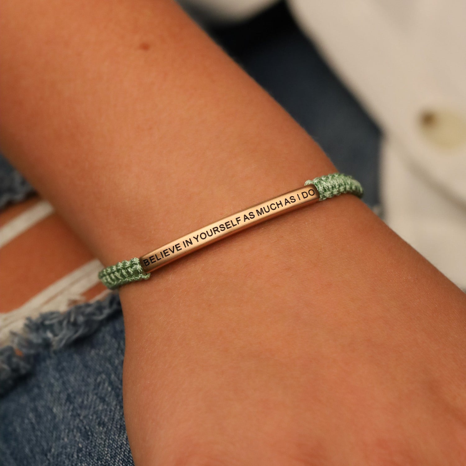 BELIEVE IN YOURSELF AS MUCH AS I DO ROPE BRACELET - Inspiration Co.