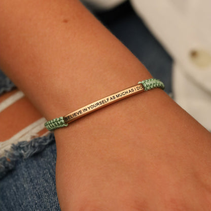 BELIEVE IN YOURSELF AS MUCH AS I DO ROPE BRACELET - Inspiration Co.