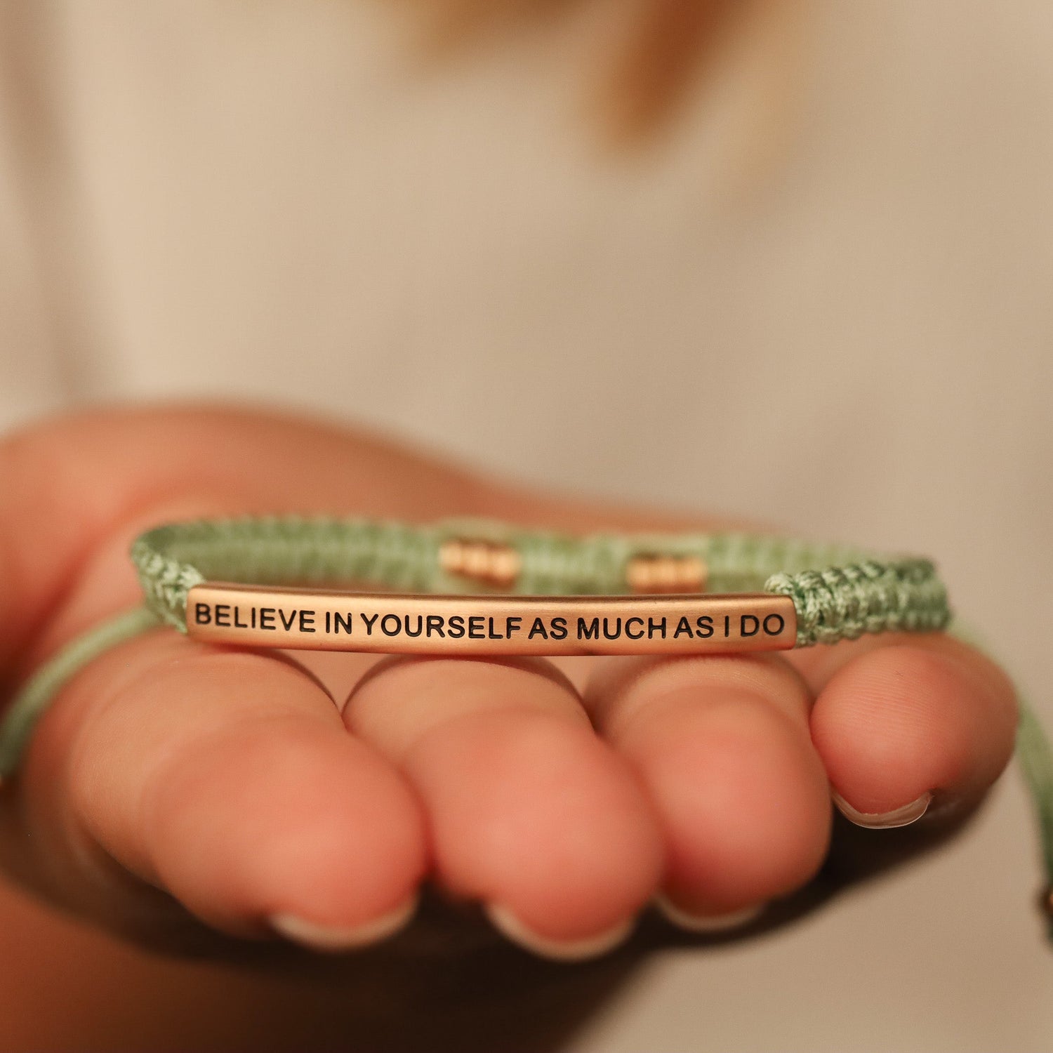 BELIEVE IN YOURSELF AS MUCH AS I DO ROPE BRACELET - Inspiration Co.