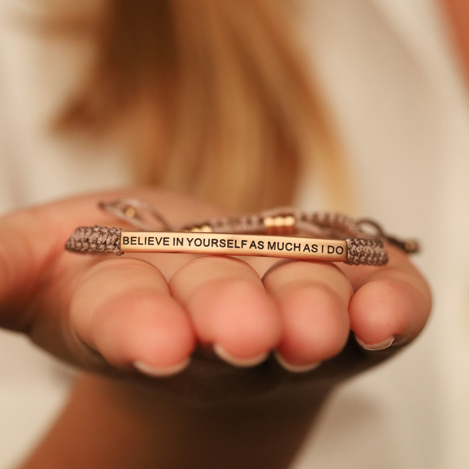 BELIEVE IN YOURSELF AS MUCH AS I DO ROPE BRACELET - Inspiration Co.