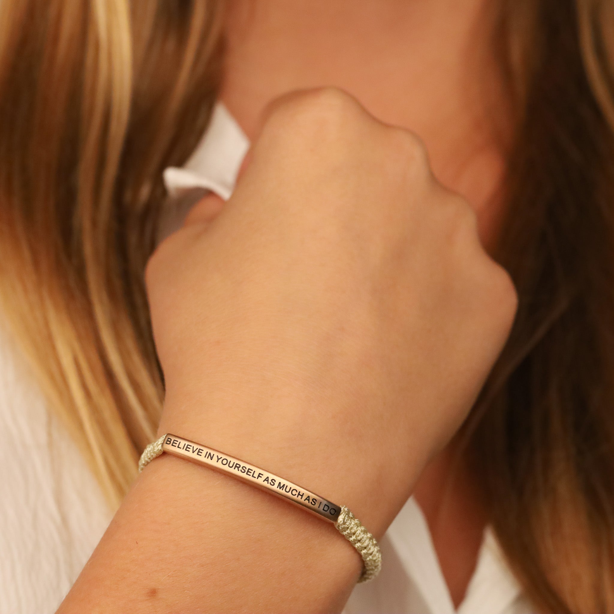 BELIEVE IN YOURSELF AS MUCH AS I DO ROPE BRACELET - Inspiration Co.