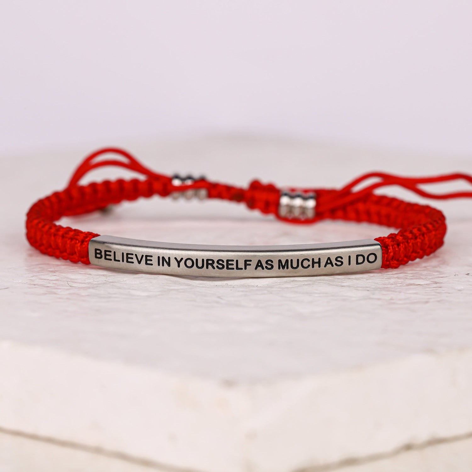 BELIEVE IN YOURSELF AS MUCH AS I DO ROPE BRACELET - Inspiration Co.