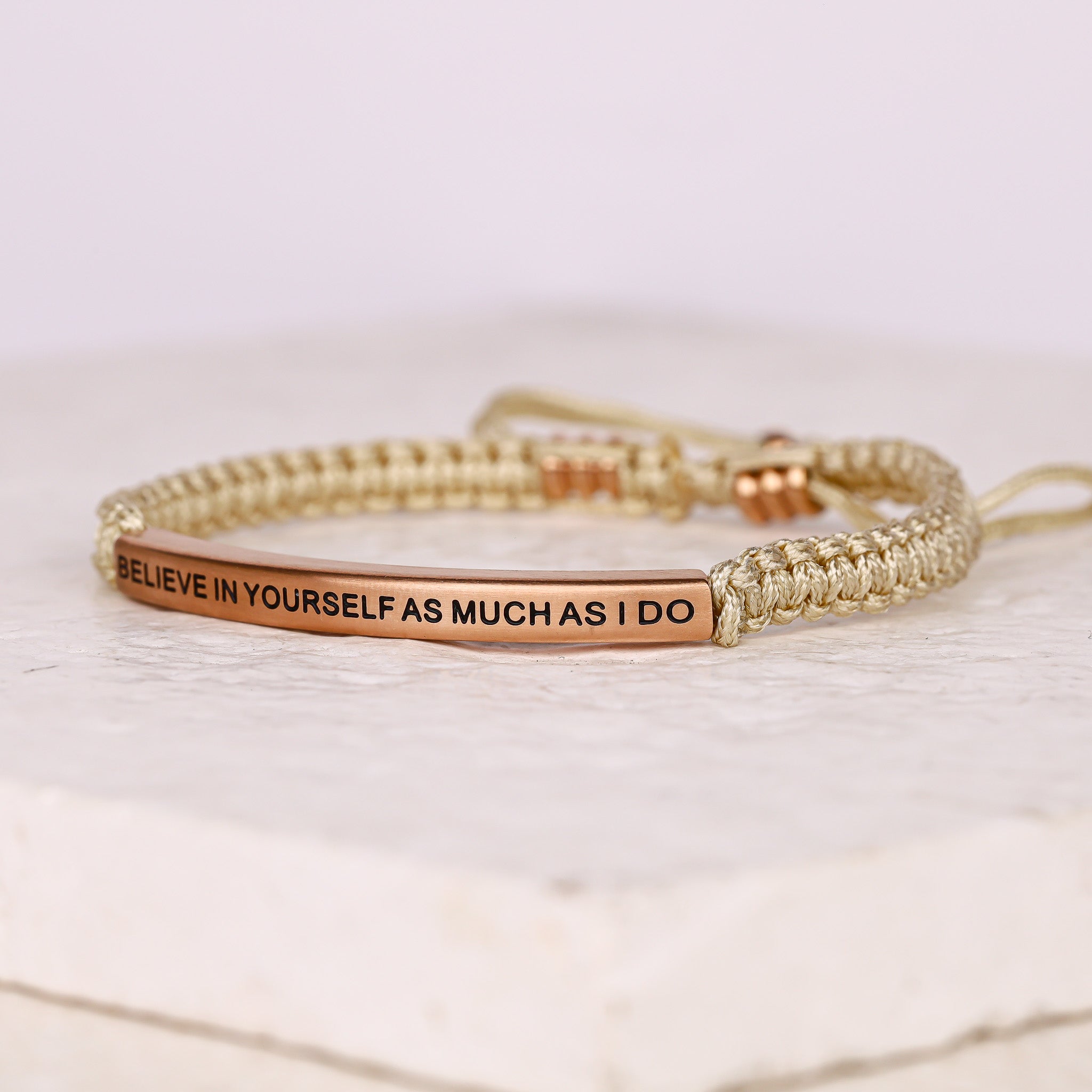 BELIEVE IN YOURSELF AS MUCH AS I DO ROPE BRACELET - Inspiration Co.