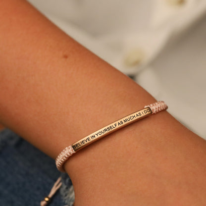 BELIEVE IN YOURSELF AS MUCH AS I DO ROPE BRACELET - Inspiration Co.